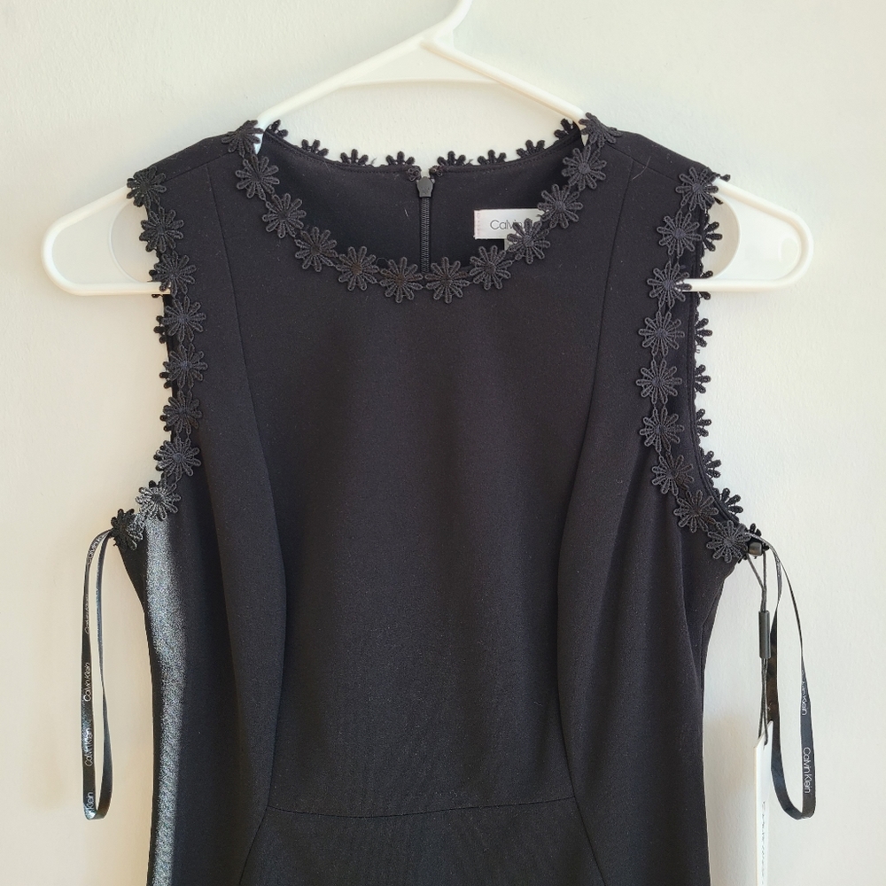 NWT Calvin Klein lace-trim sheath dress - Picture 6 of 10